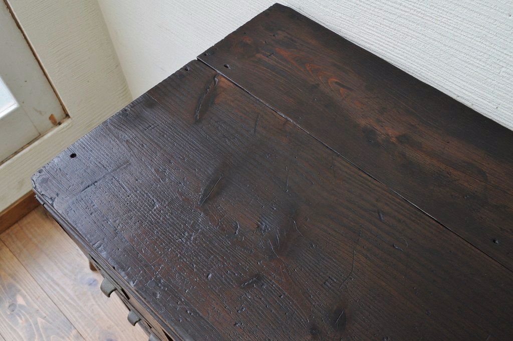 アンティーク家具　工業系・古い工場のシックな引き出し(小物収納)