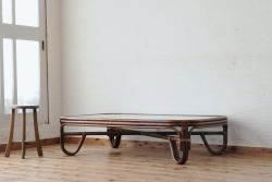 中古　KOSUGAコスガ製　藤細工センターテーブル