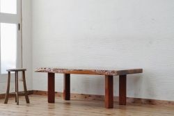 アンティーク家具　天板一枚板!花梨(カリン)材の重厚な座卓
