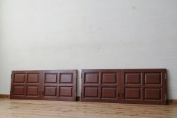 1960〜70年代総無垢材のレトロな小さな扉4枚セット