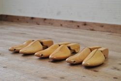 アンティーク雑貨　木製シューキーパー3　S×3