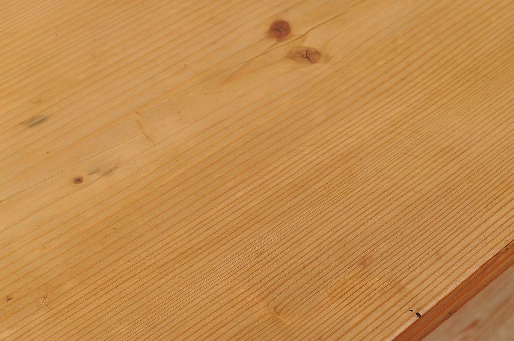 アンティーク家具　☆天板一枚板!古い木の鉄脚作業台5