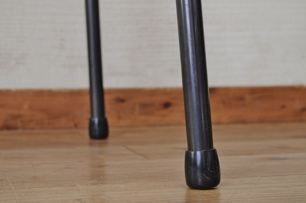 アンティーク家具　☆天板一枚板!古い木の鉄脚作業台5