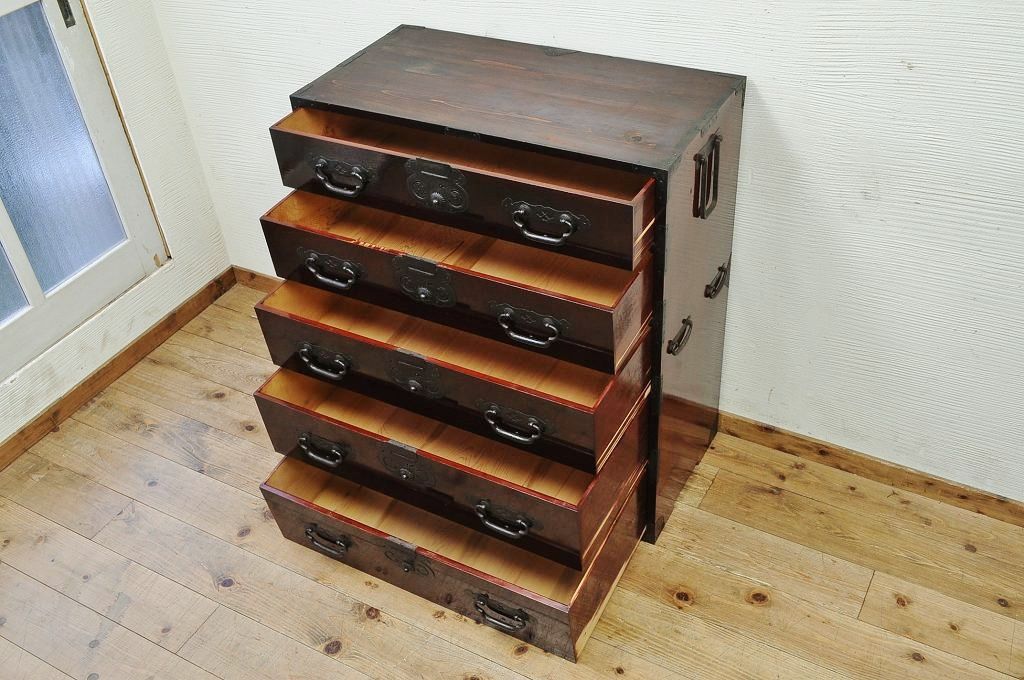 極上美品!漆の綺麗な松本箪笥