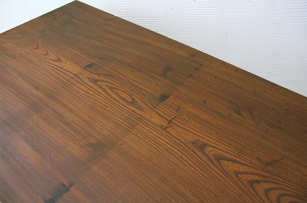 アンティーク家具　天板一枚板!古い木の大きな作業台