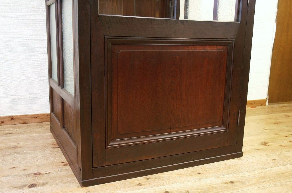 極上美品!古い木の三面ガラス電話ボックス