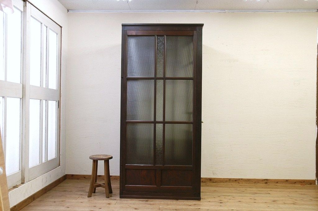 極上美品!古い木の三面ガラス電話ボックス
