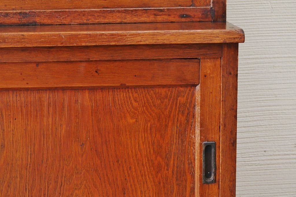 極上美品!古いタモ材の三段重ね収納棚