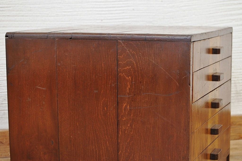 レトロ家具　古い木のレトロな小引き出し