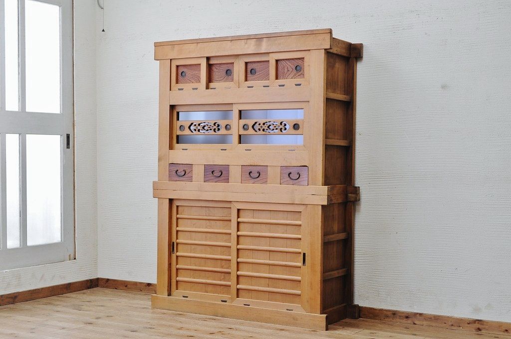極上美品!古い木味の美しい水屋箪笥