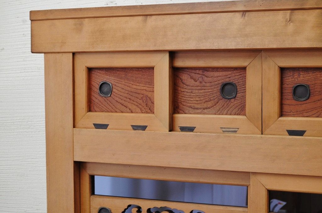 極上美品!古い木味の美しい水屋箪笥