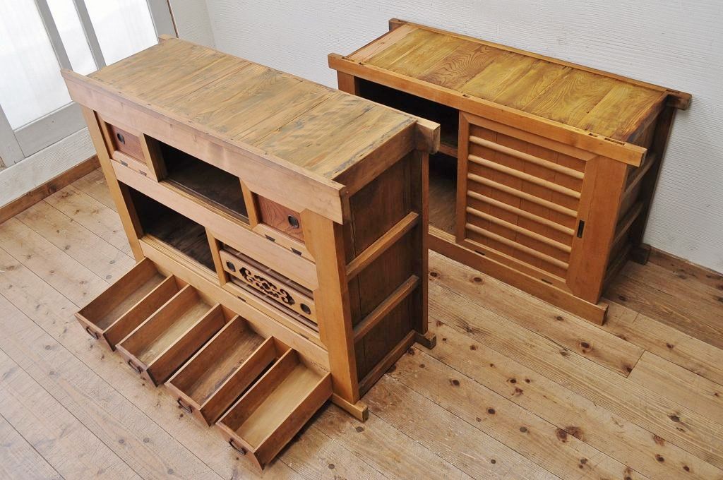 極上美品!古い木味の美しい水屋箪笥