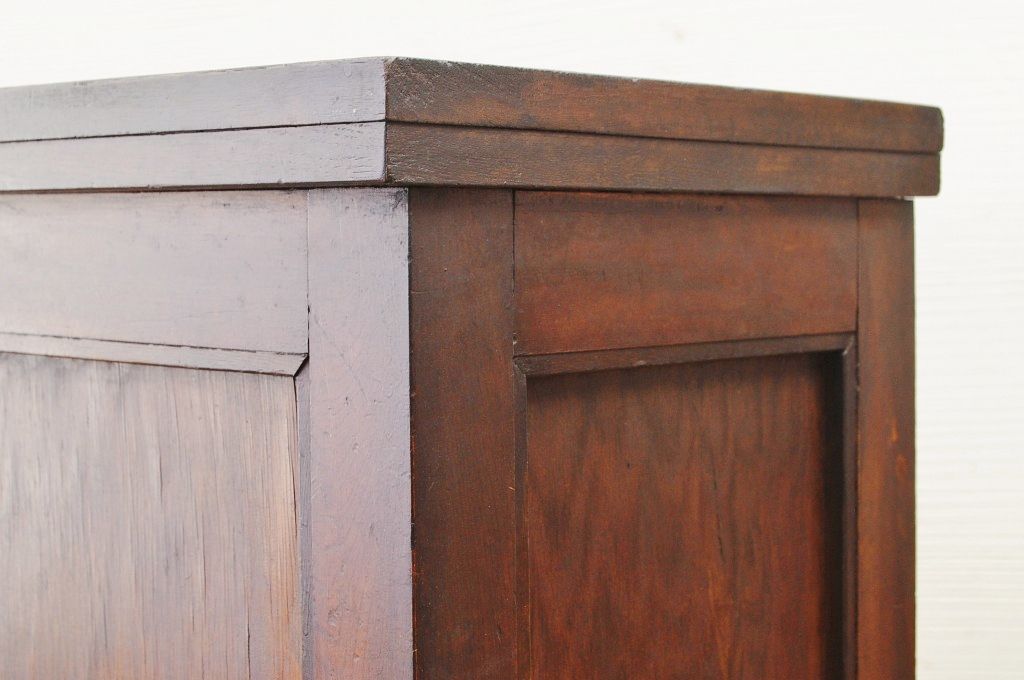アンティーク家具　古いナラ材の引き出し付カウンターテーブル