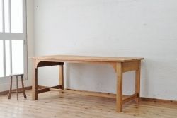 アンティーク家具　特大!古い木味のシンプルな作業台(ダイニングテーブル)1