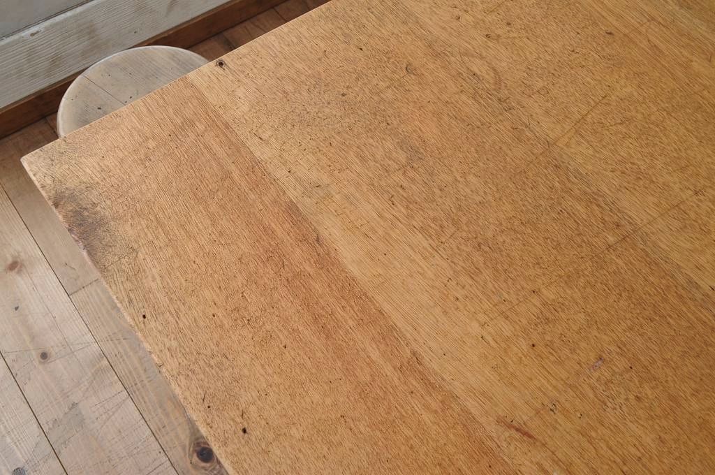 アンティーク家具　特大!古い木味のシンプルな作業台(ダイニングテーブル)1
