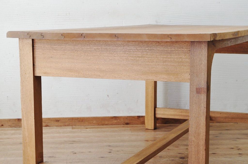 アンティーク家具　特大!古い木味のシンプルな作業台(ダイニングテーブル)1
