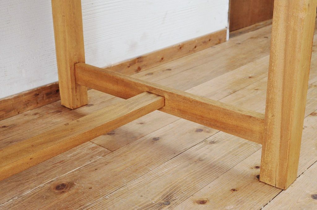 アンティーク家具　特大!古い木味のシンプルな作業台(ダイニングテーブル)1