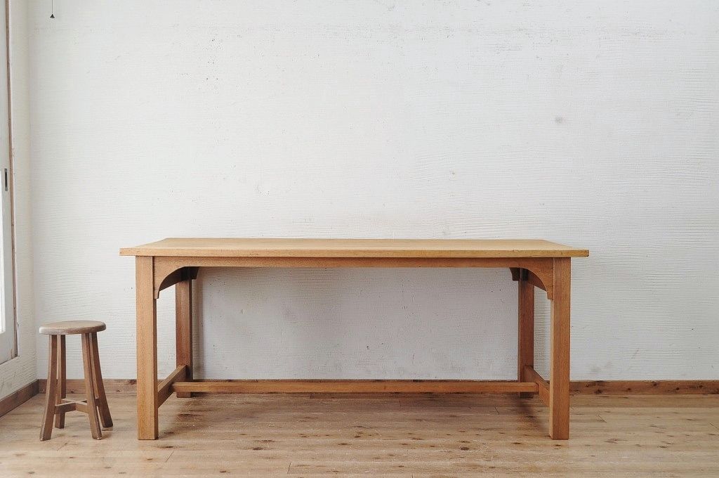 アンティーク家具　特大!古い木味のシンプルな作業台(ダイニングテーブル)2