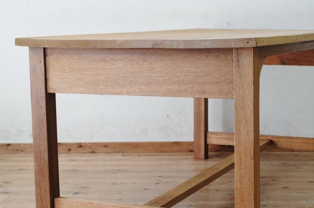 アンティーク家具　特大!古い木味のシンプルな作業台(ダイニングテーブル)2