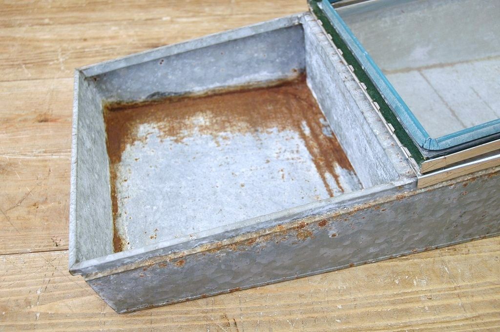 レトロ家具　古い駄菓子屋のレトロなブリキガラスケース21