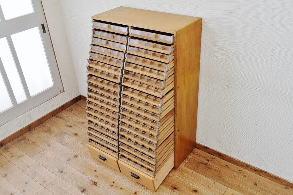 アンティーク家具　特大!引き出し付糸ケース