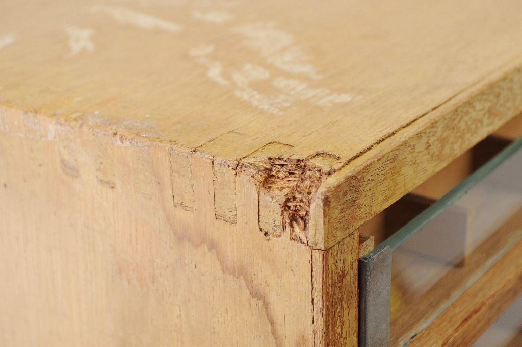 アンティーク家具　特大!引き出し付糸ケース