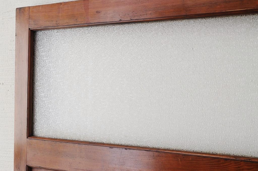 ★美品!古い木の大振りなダイヤガラスドア