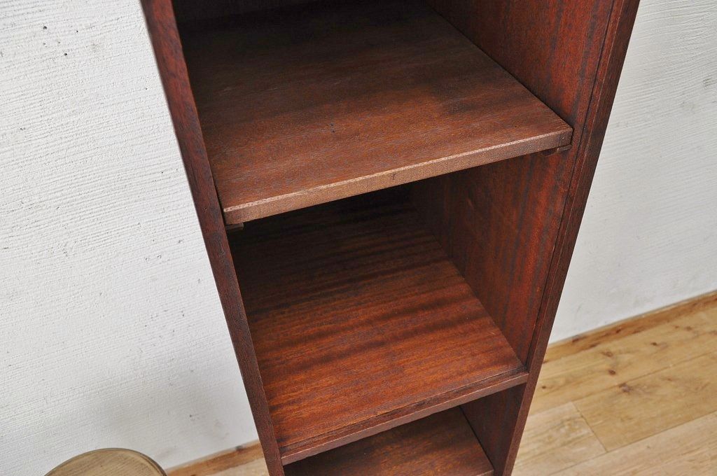 アンティーク家具　★古い木のシンプルな飾り棚(本棚)