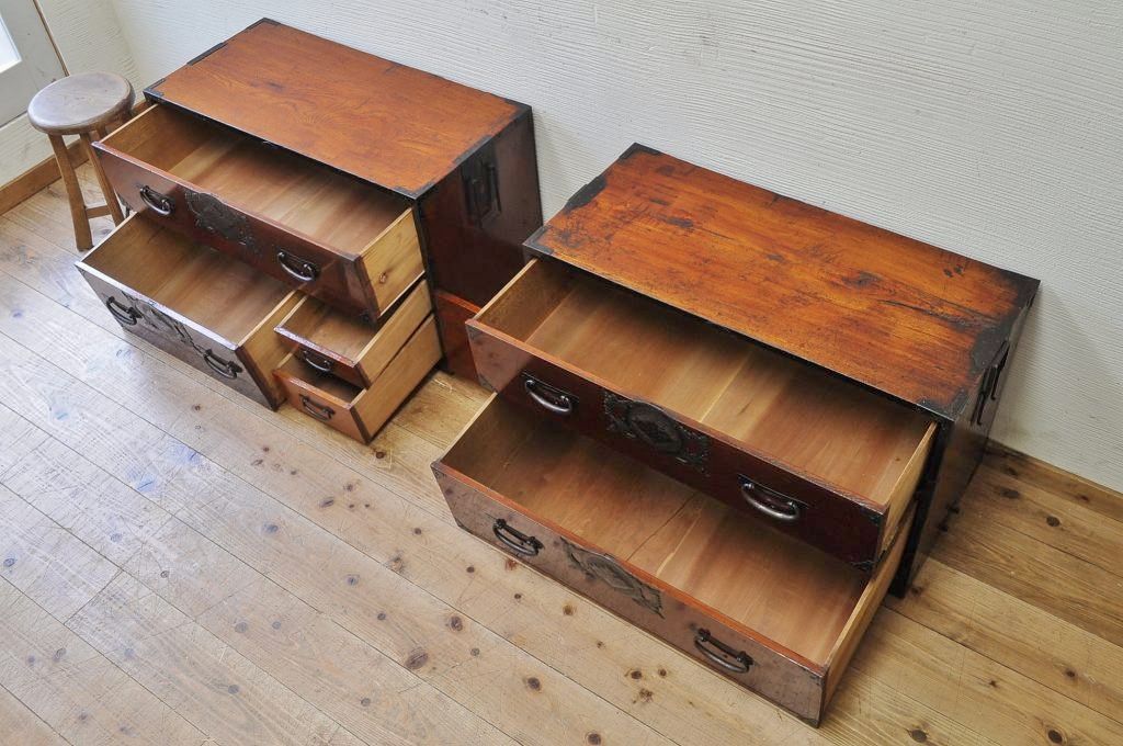☆極上美品!漆の綺麗な重ね仙台箪笥