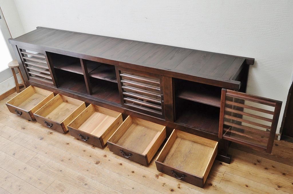 アンティーク家具　特大!九尺水屋箪笥サイドボード1