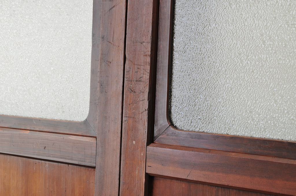 極上美品!古いダイヤガラス帯戸4枚セット