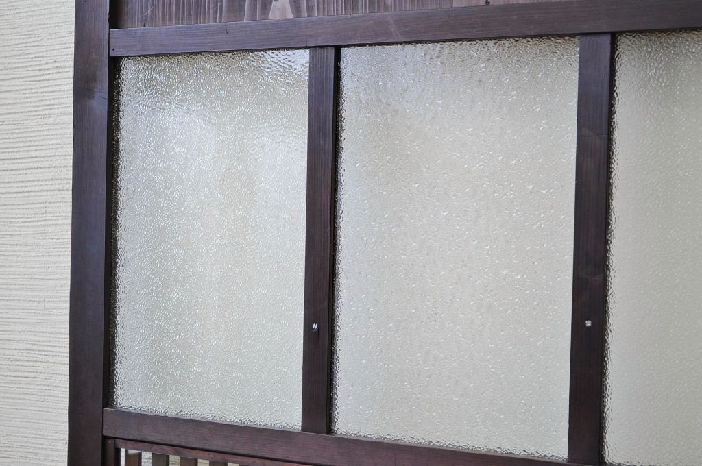 変わり型 ダイヤガラス格子帯戸2枚セット(ガラス帯戸)