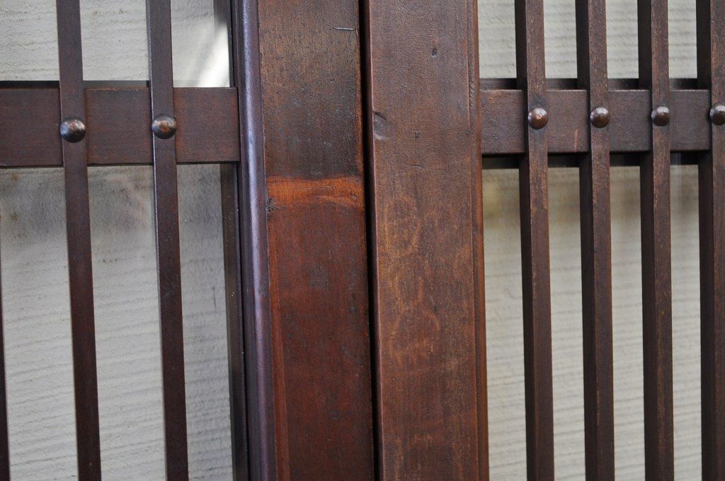 ◇古い商家の蔵戸のようなガラス格子戸4枚セット