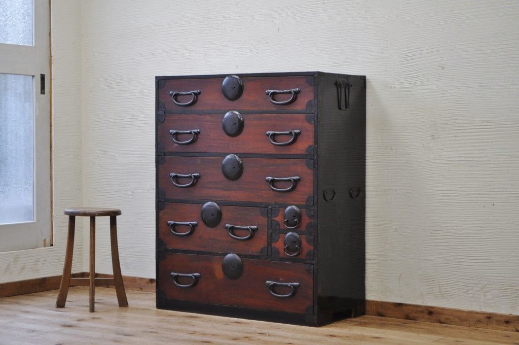 美品!古い欅材の松本箪笥　
