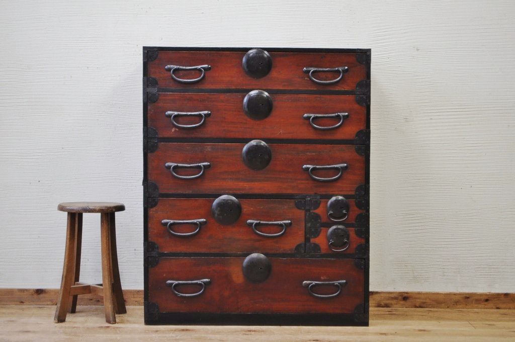 美品!古い欅材の松本箪笥　