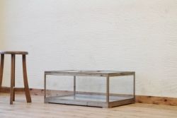 アンティーク家具　古い時計屋の真鍮製置き型ガラスケース(ショーケース)