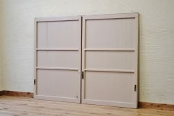 古いペイント引き戸2枚セット1