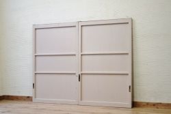 古いペイント引き戸2枚セット2