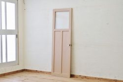 古いペイントのガラスドアノブの銀モールガラスドア(扉)7