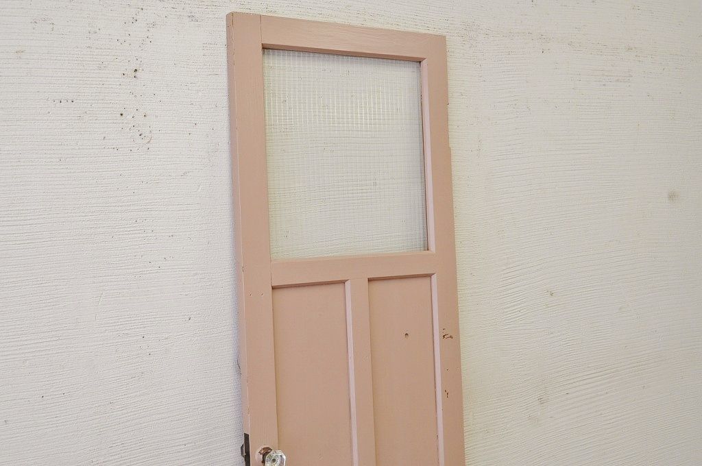 古いペイントのガラスドアノブのモールガラスドア(扉)8