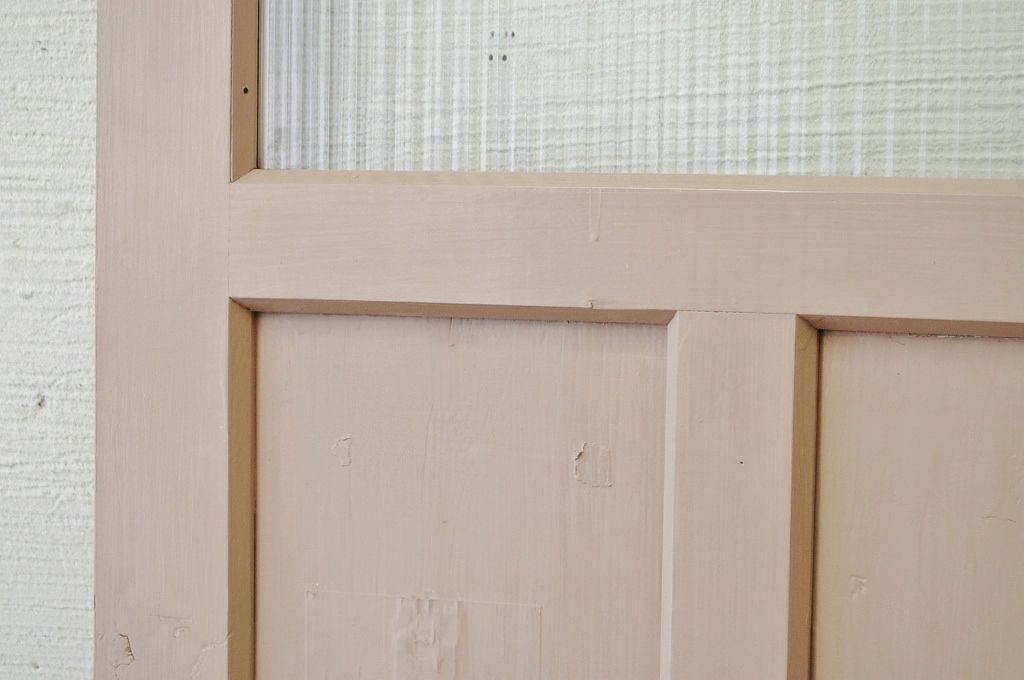 古いペイントのガラスドアノブのモールガラスドア(扉)8