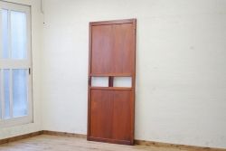 古い木の色ガラス入りドア(扉)