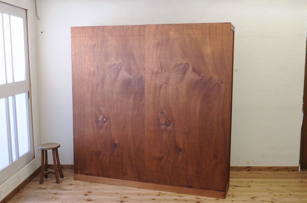 アンティーク家具　古い木のシンプルな収納棚(飾り棚、ガラスケース)1　4台有