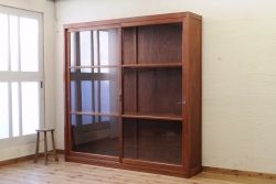 アンティーク家具　古い木のシンプルな収納棚(飾り棚、ガラスケース)2　4台有