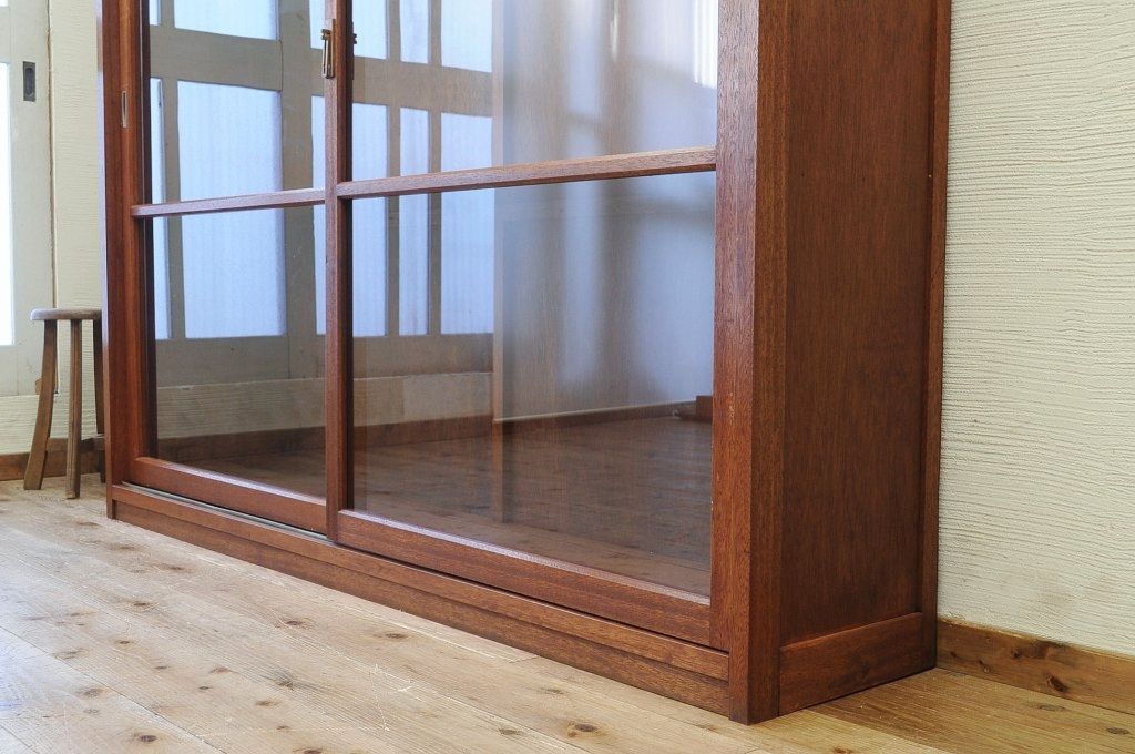 アンティーク家具　古い木のシンプルな収納棚(飾り棚、ガラスケース)2　4台有