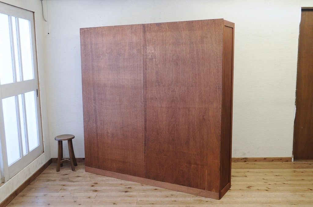 アンティーク家具　古い木のシンプルな収納棚(飾り棚、ガラスケース)2　4台有