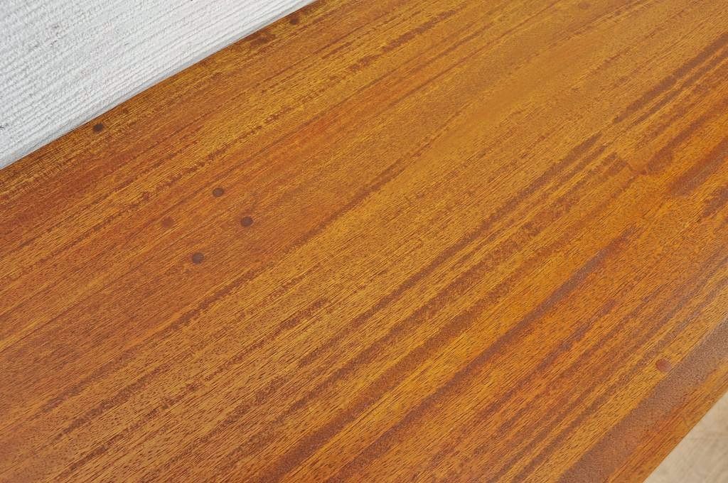 アンティーク家具　モールガラス食器棚カウンターテーブル2