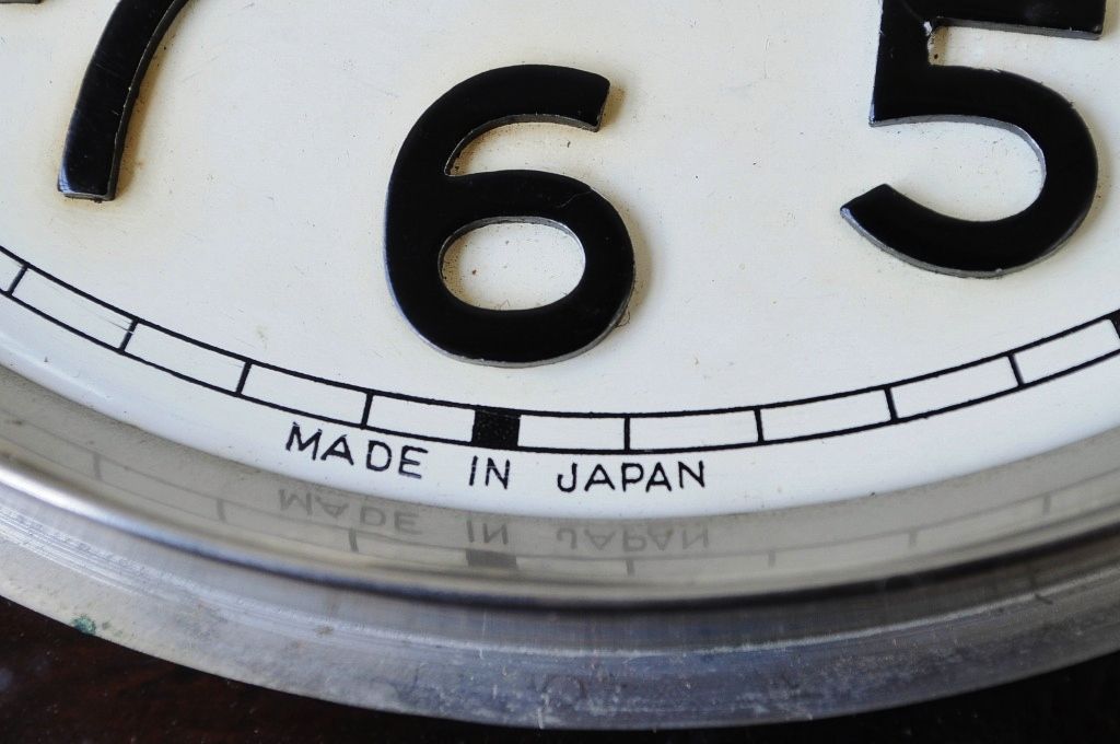 アンティーク雑貨　面取りガラスの素敵でレトロな掛け時計(ボンボン時計)