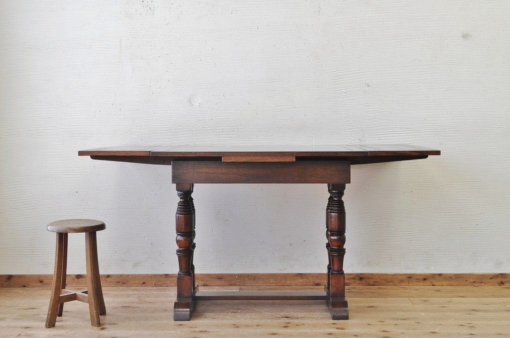 アンティーク家具　1950〜60年頃　イギリス製ドローリーフテーブル
