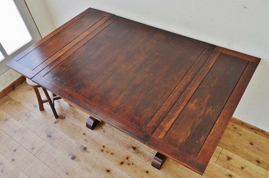 アンティーク家具　1950〜60年頃　イギリス製ドローリーフテーブル